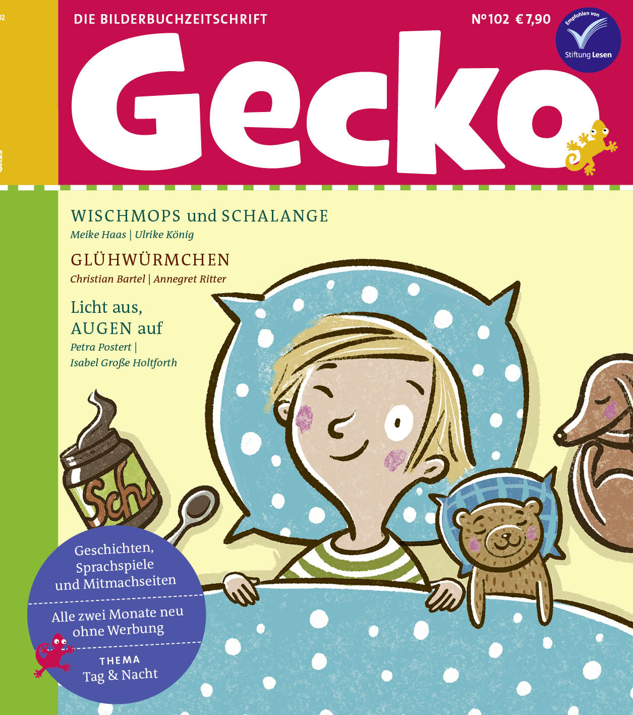 Cover, Lesemempfehlung, Gecko, Bilderbuchzeitschrift
