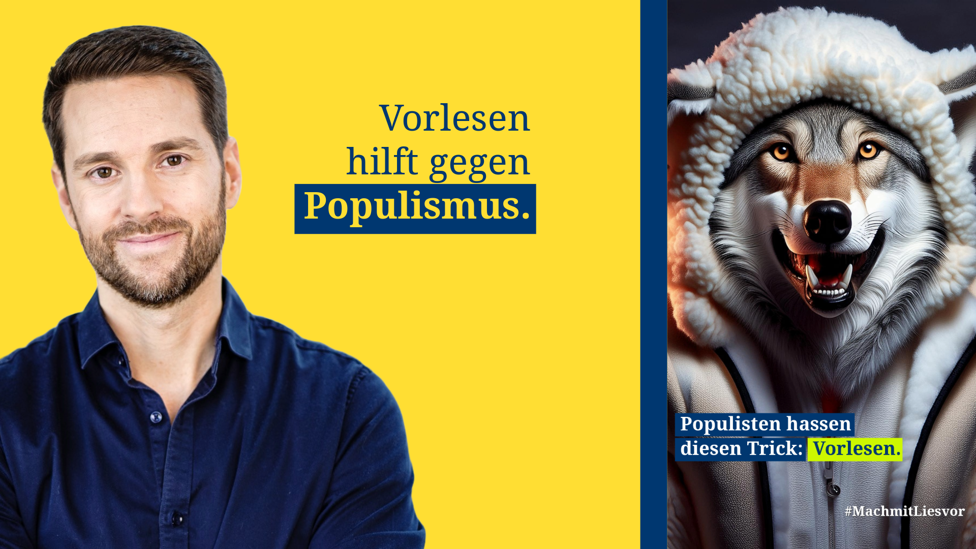 Lesebotschafter Mirko Drotschmann: Vorlesen hilft gegen Populismus (einige Elemente sind KI generiert)