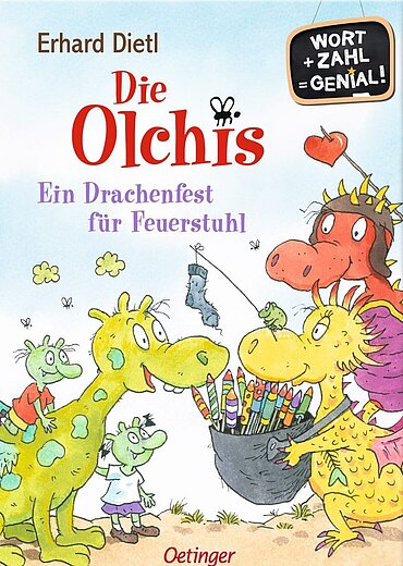 Buchcover "Wort + Zahl: genial! - Ein Drachenfest für Feuerstuhl", Oetinger 